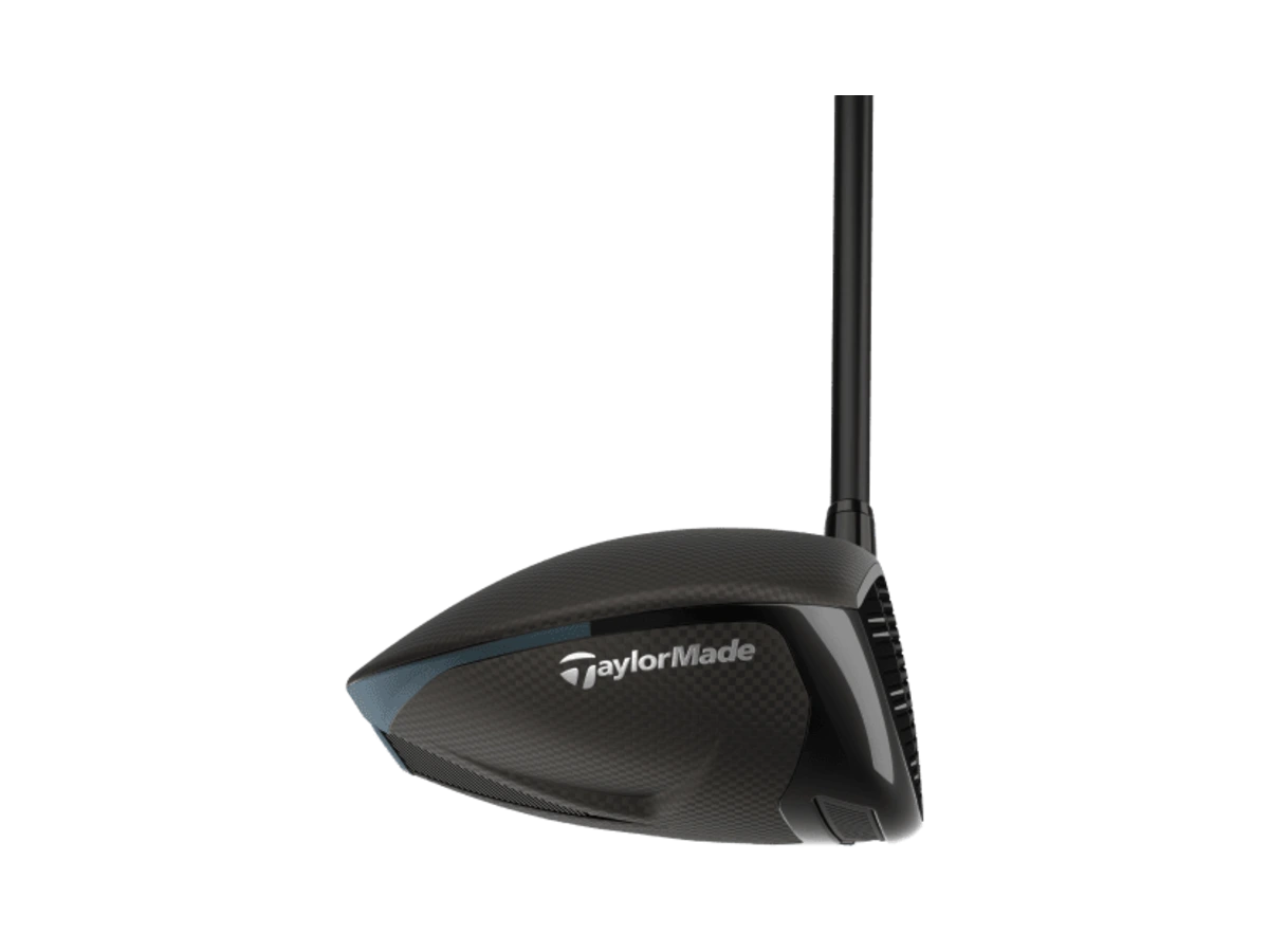 TaylorMade Qi4D LS driver, klubbhuvud sett från tån
