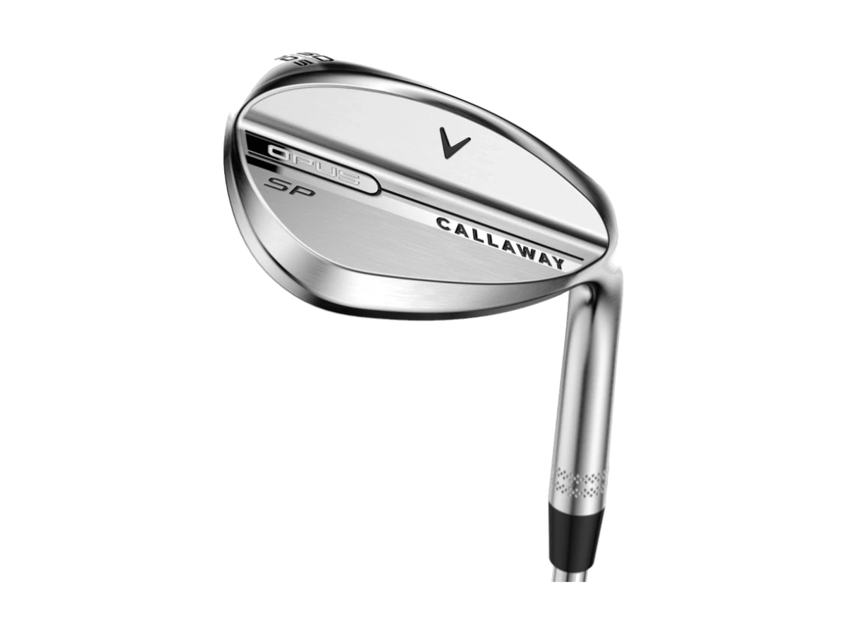 Callaway Opus SP wedge i borstad krom, klubbhuvud sett från tån