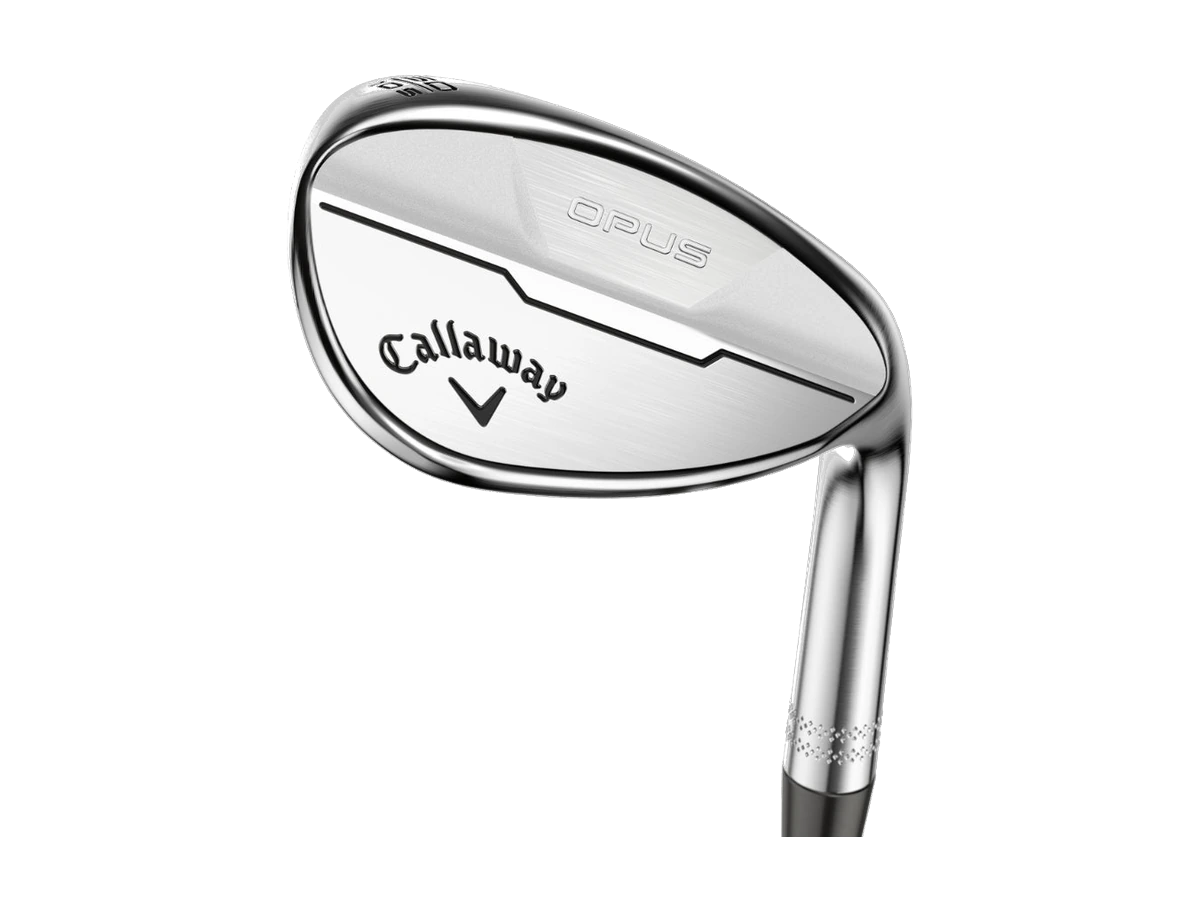 Callaway Opus wedge i borstad krom, klubbhuvud sett från tån