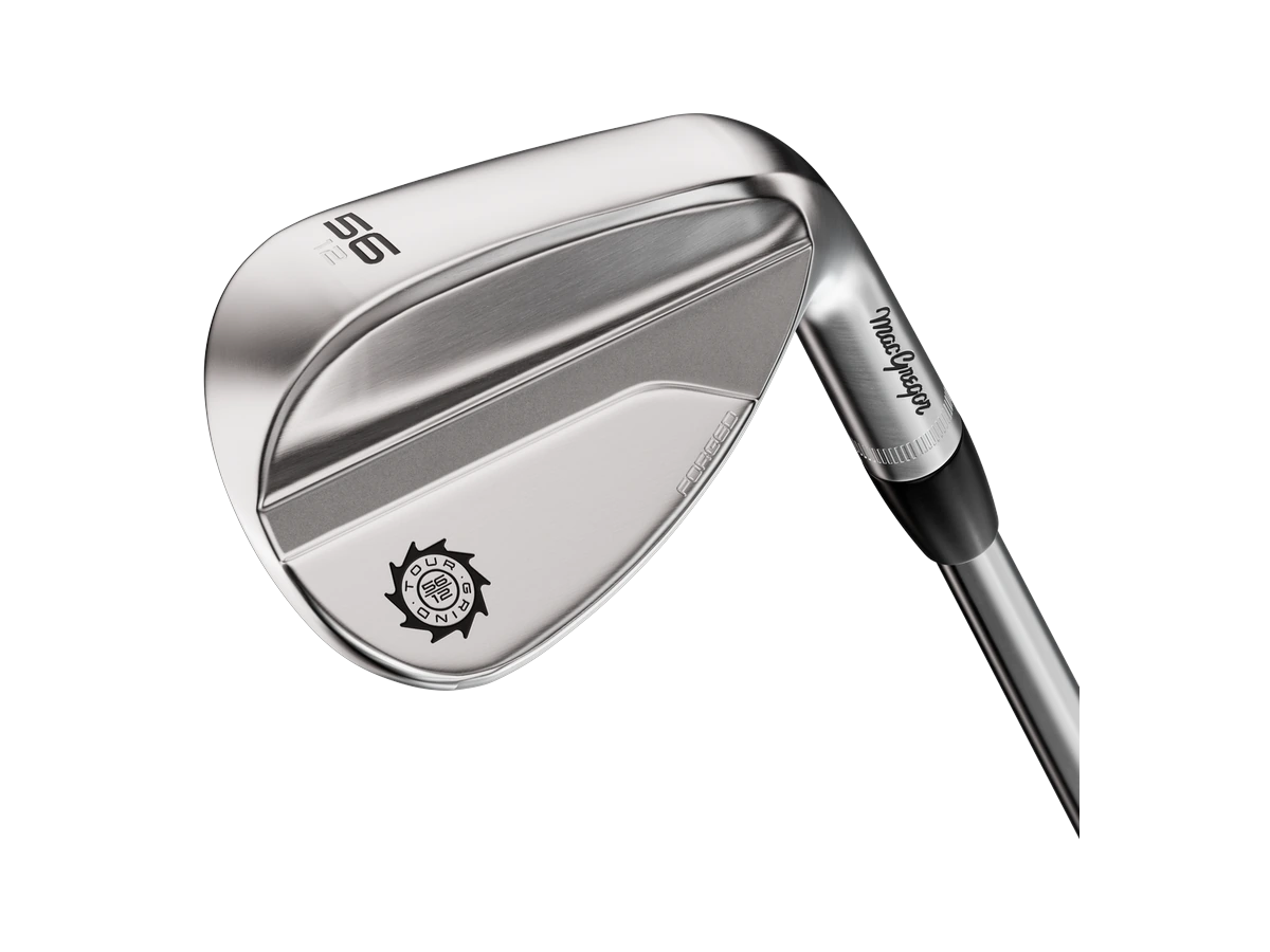 MacGregor Tour Grind wedge 56° i krom, klubbhuvud sett från tån