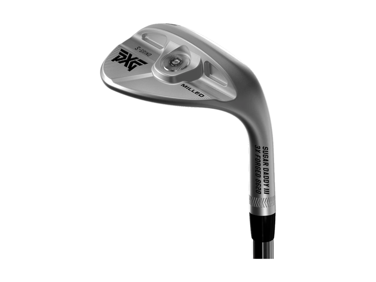 PXG Sugar Daddy III wedge i krom, klubbhuvud sett från tån
